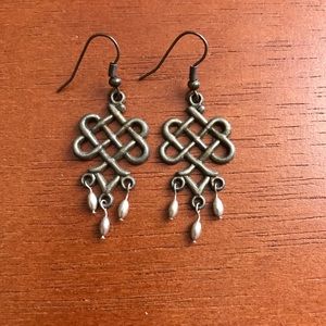 6/$20 Celtic Style Earrings with Faux Pearls